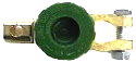 Battery Disconnect Terminal Brass with Green Screw Post 4ga